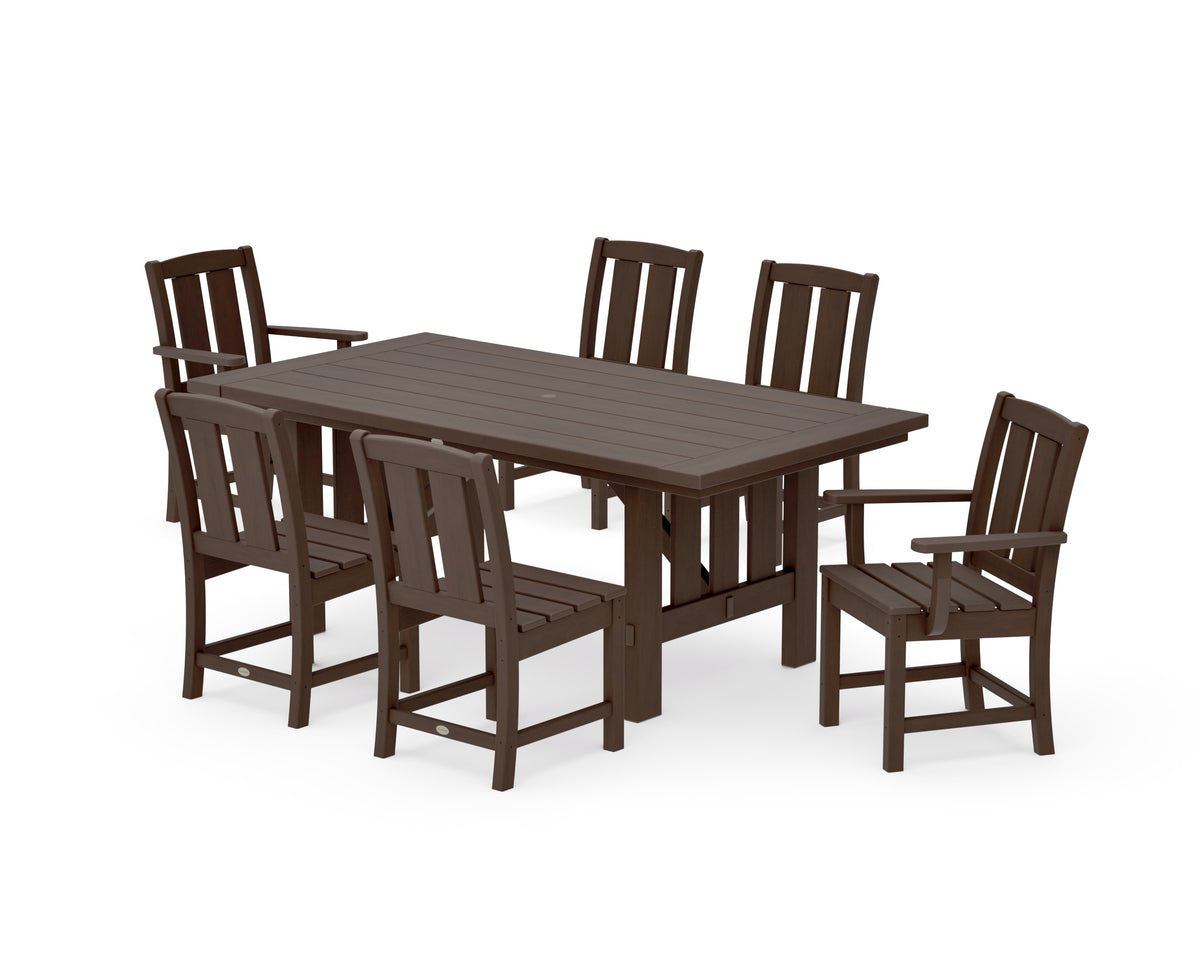 POLYWOOD Mission 7-Piece Dining Set with Mission Table in Kona