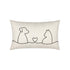 Elaine Smith Faithful Friends 12x20 lumbar outdoor pillow, ivory and white