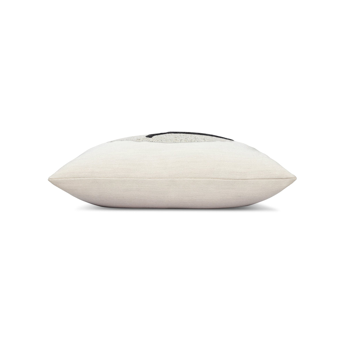 Elaine Smith Unconditional Woof (Tail) 20x20 outdoor pillow, ivory and black - view 5