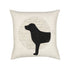 Elaine Smith Unconditional Woof (Head) Outdoor Pillow - front