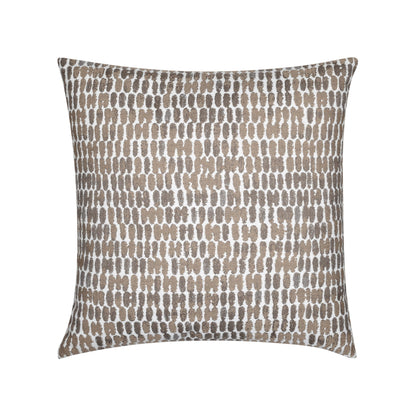 Elaine Smith Thumbprint Latte outdoor pillow, neutral