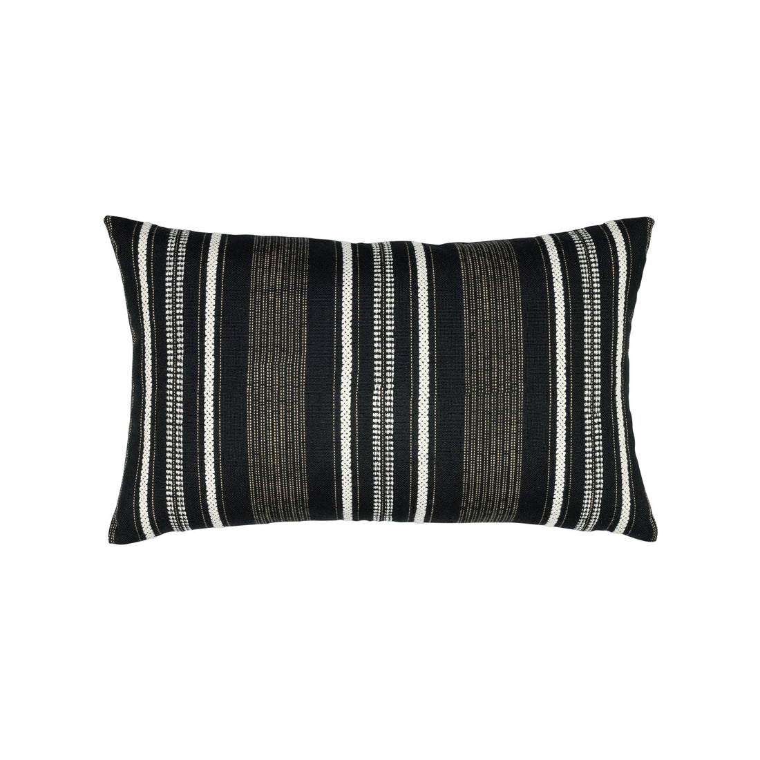 Elaine Smith Pathway Ebony outdoor pillow, black