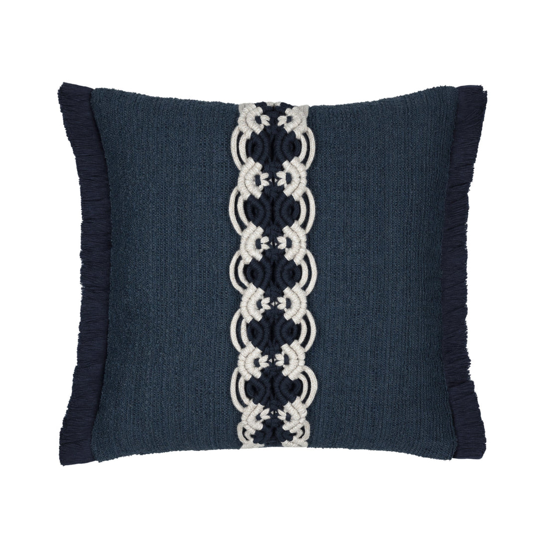 Elaine Smith Distinction Indigo outdoor pillow, navy - view 2