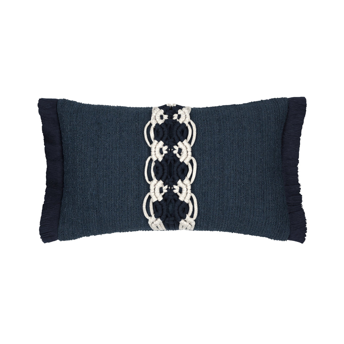 Elaine Smith Distinction Indigo Outdoor Pillow - front