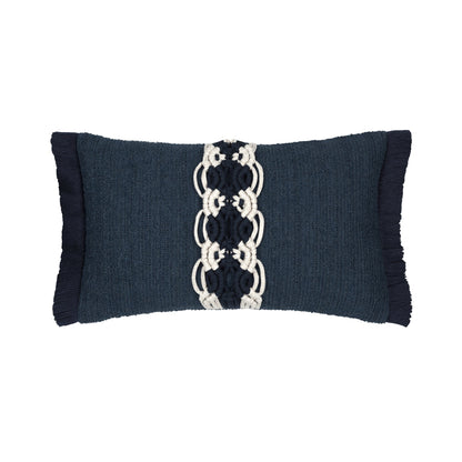 Elaine Smith Distinction Indigo Outdoor Pillow - front