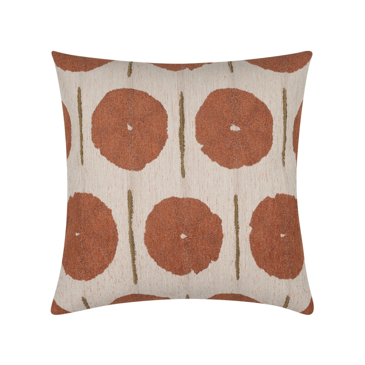 Elaine Smith Solstice Papaya outdoor pillow, orange and coral - view 2