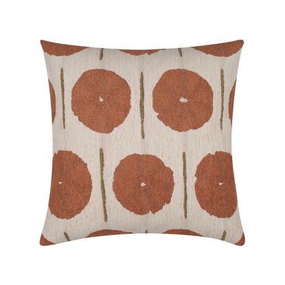 Elaine Smith Solstice Papaya outdoor pillow, orange and coral - view 2
