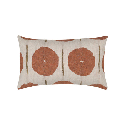 Elaine Smith Solstice Papaya outdoor pillow, orange and coral