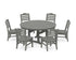 POLYWOOD Savannah 7-Piece Side Chair Round Dining Set in Slate Grey