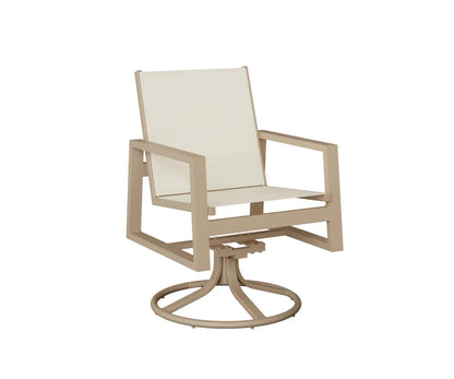 Berlin Gardens Vida Sling Swivel Rocker Dining Chair in Sahara Speckle