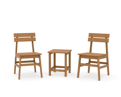 POLYWOOD Modern Studio Plaza Chair 3-Piece Seating Set in Natural