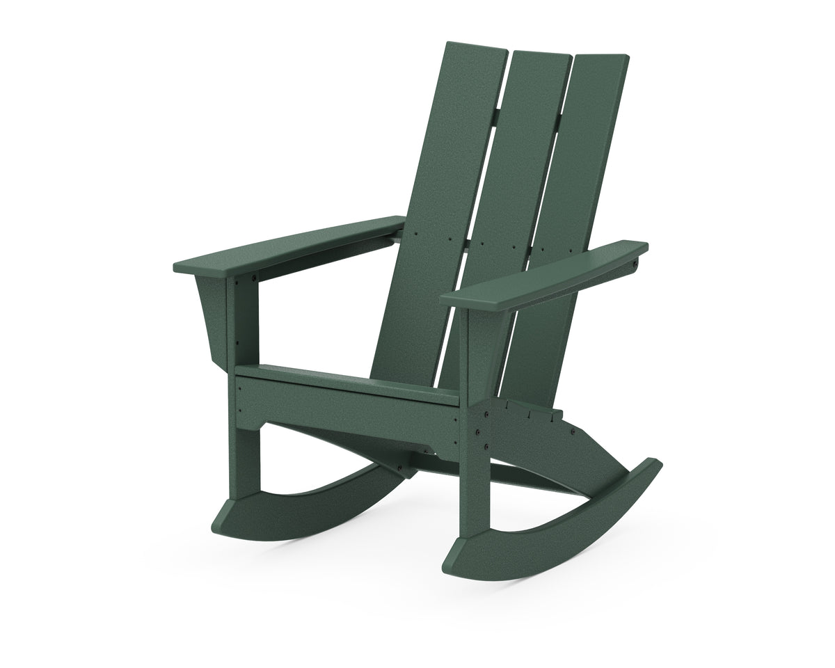 POLYWOOD Modern Adirondack Rocker in Green