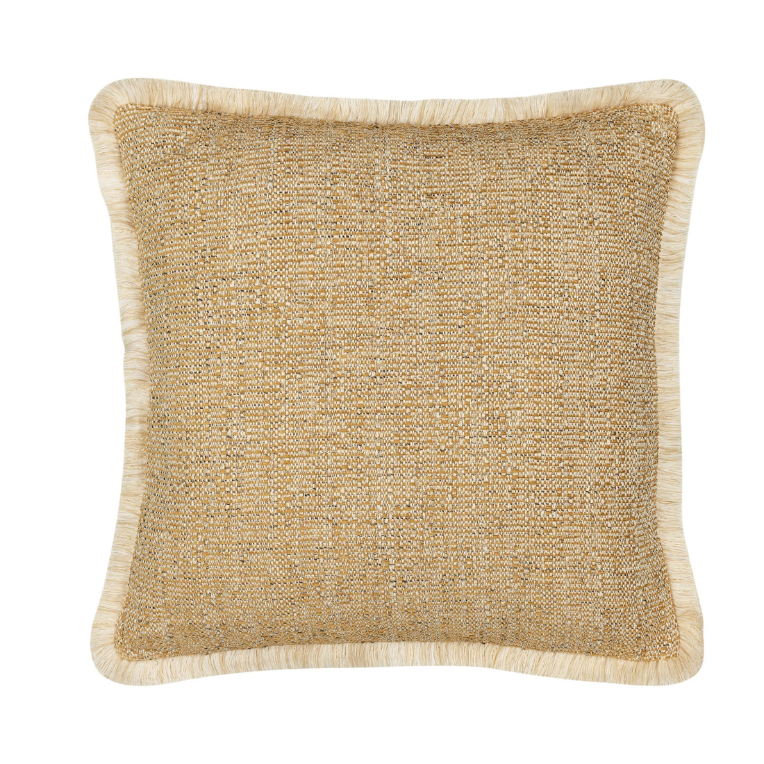 Elaine Smith Golden Hour Fringed outdoor pillow, gold - view 2