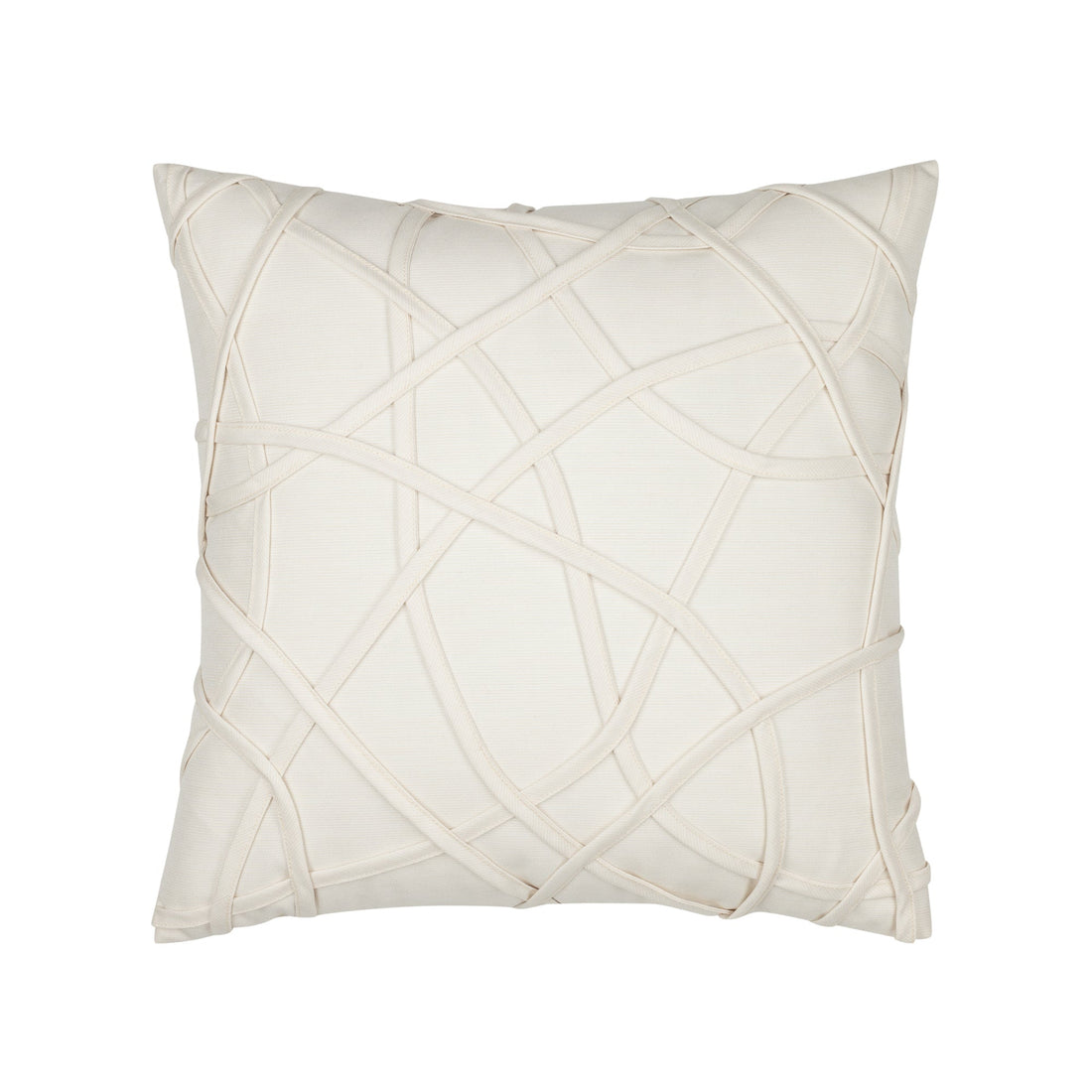 Elaine Smith Illusion Ivory outdoor pillow, ivory and white - view 2