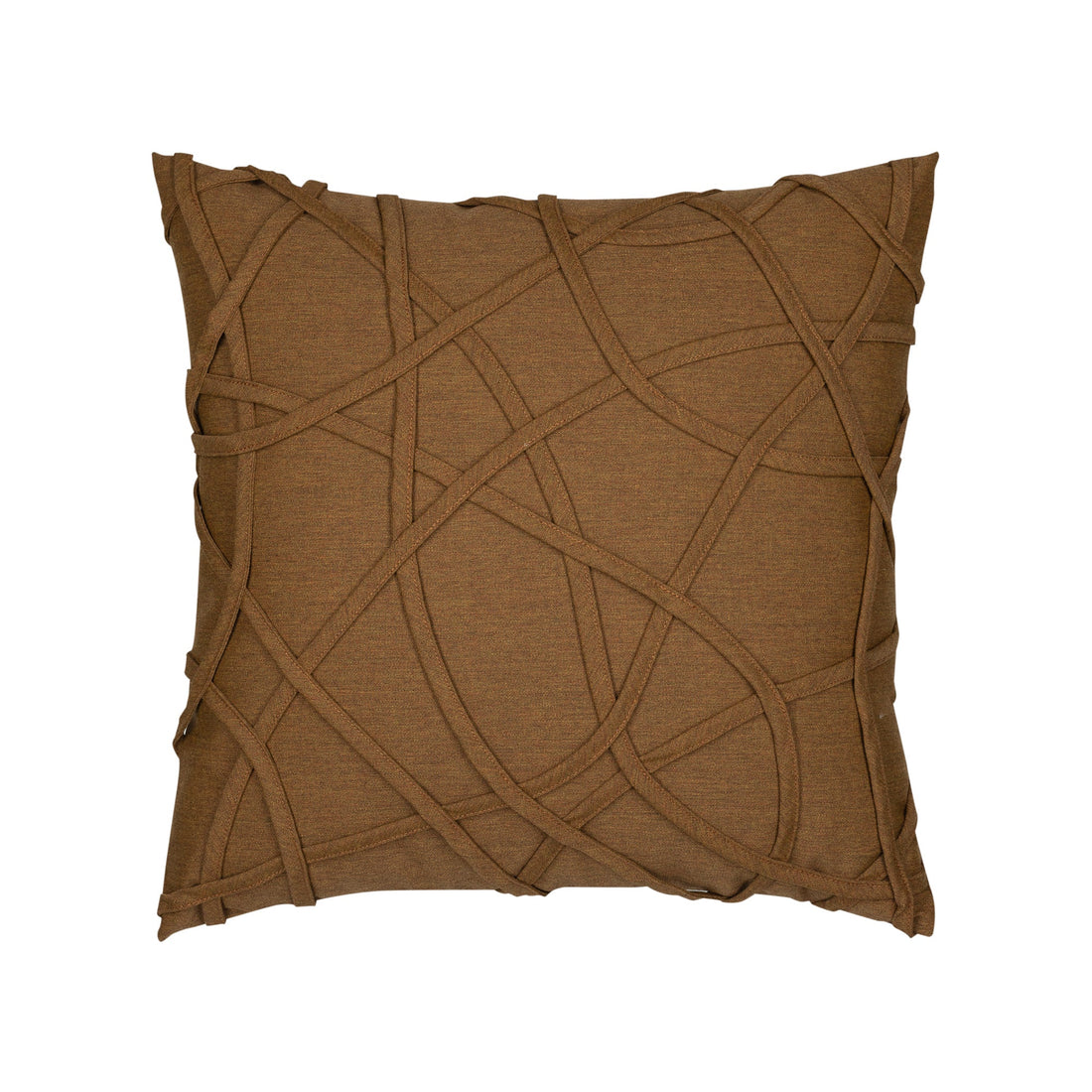Elaine Smith Illusion Teak outdoor pillow, brown - view 2