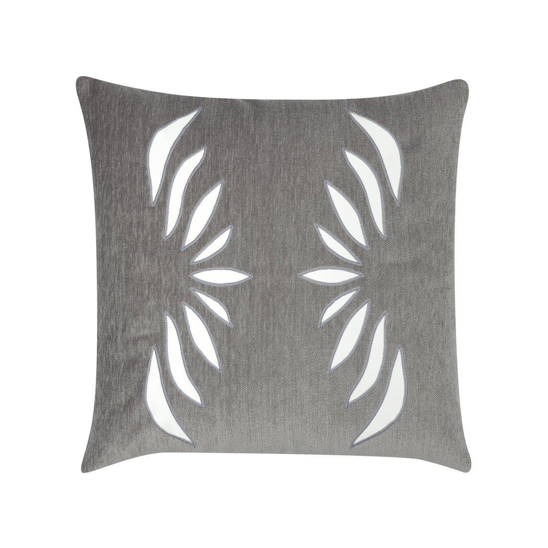 Elaine Smith Heritage 20x20 outdoor pillow, white and gray