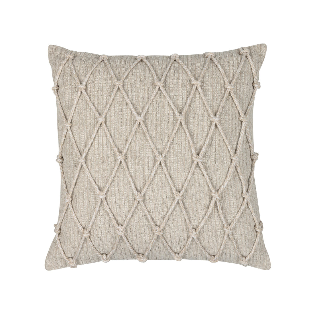 Elaine Smith Macrame Fawn outdoor pillow, neutral - view 2
