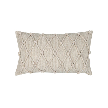 Elaine Smith Macrame Fawn Outdoor Pillow - front