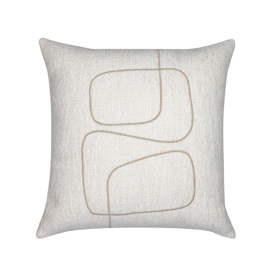 Elaine Smith Linear Luxe Oyster 20x20 outdoor pillow, beige