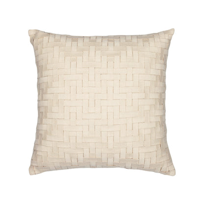 Elaine Smith Entwine Crema outdoor pillow, ivory - view 2