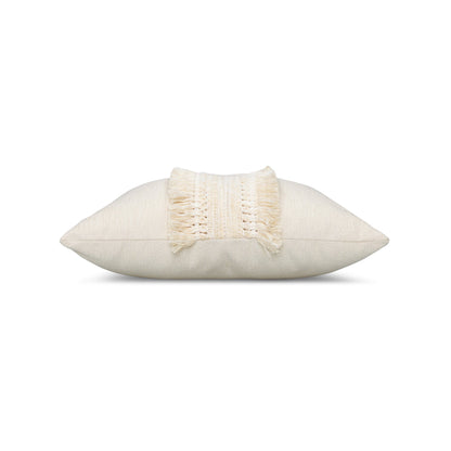 Elaine Smith Column Crema 12x20 lumbar outdoor pillow, ivory - view 5