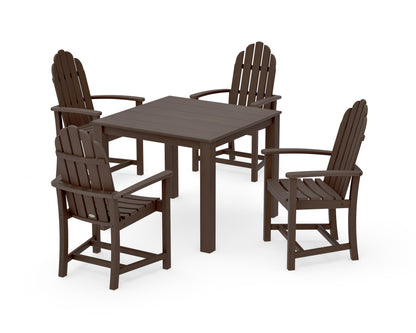 POLYWOOD Classic Adirondack 5-Piece Parsons Dining Set in Kona