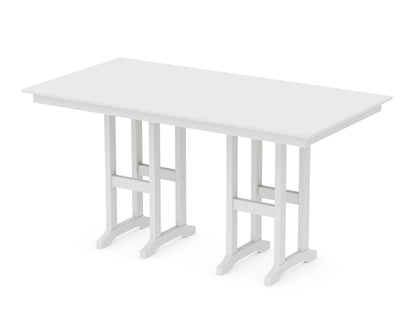 POLYWOOD Farmhouse 37" x 72" Counter Table in White