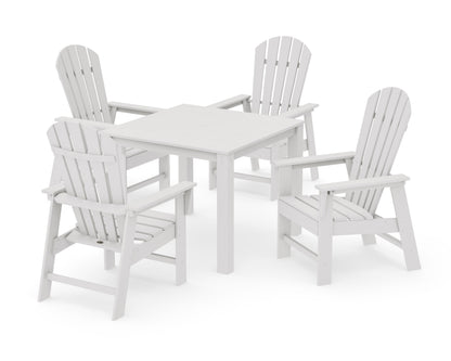 POLYWOOD South Beach Coast 5-Piece Parsons Dining Set in Vintage White