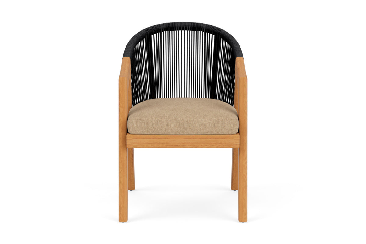 Lloyd Flanders Alpine Dining Armchair with Hayden Sand fabric