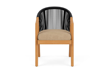 Lloyd Flanders Alpine Dining Armchair with Hayden Sand fabric