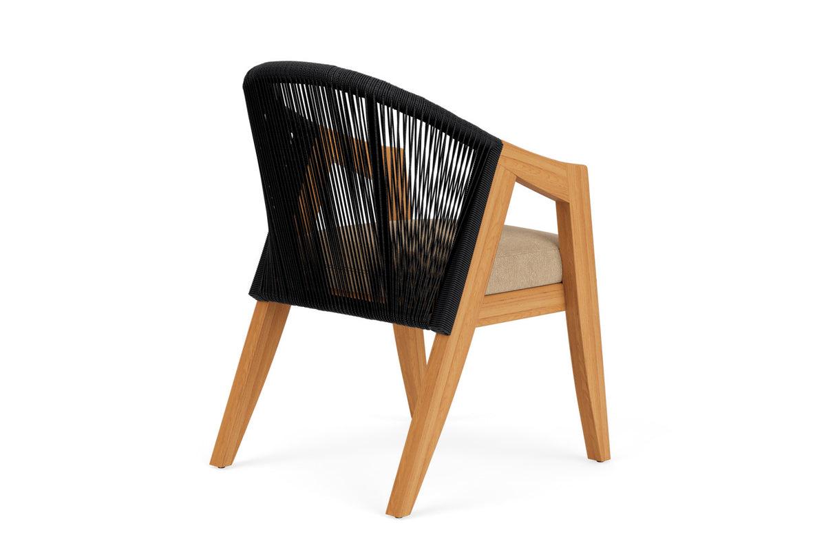 Lloyd Flanders Alpine Dining Armchair with Hayden Sand fabric, view 6