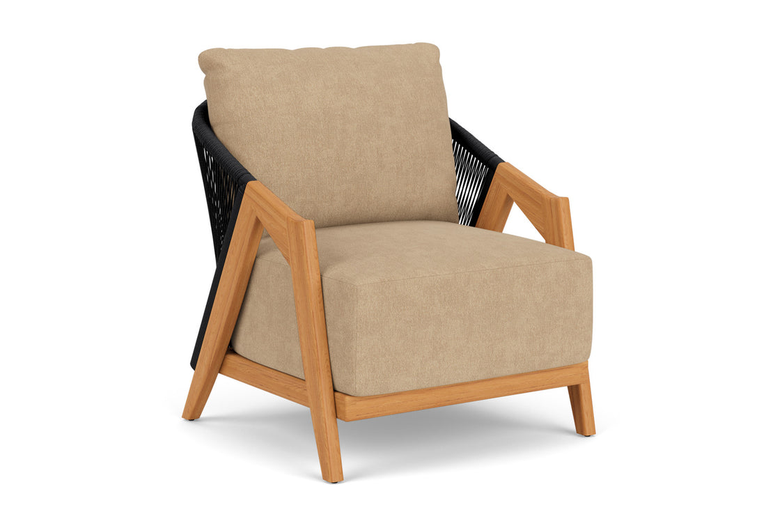 Lloyd Flanders Alpine Lounge Chair with Hayden Sand fabric, view 2