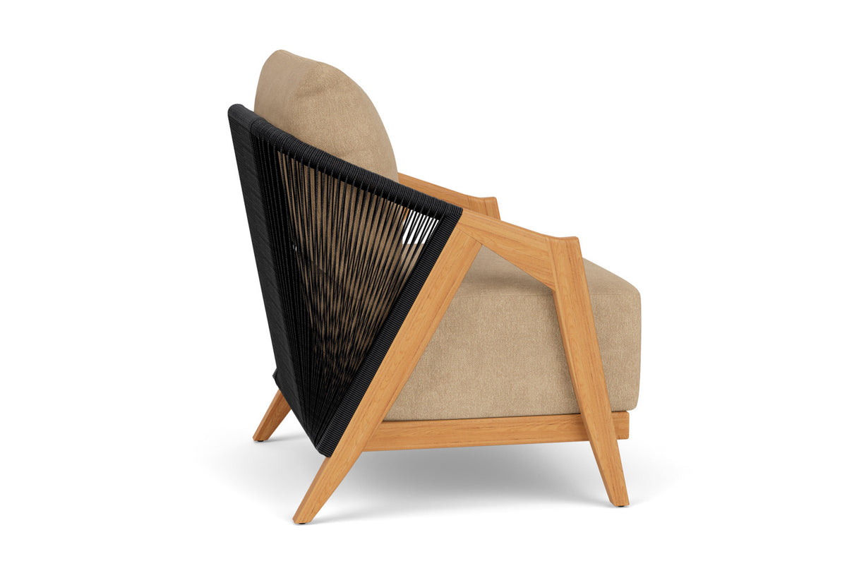 Lloyd Flanders Alpine Lounge Chair with Hayden Sand fabric, view 5