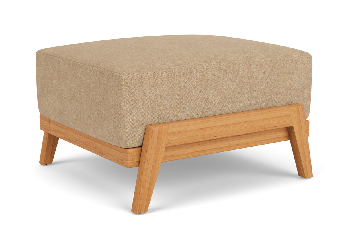 Lloyd Flanders Alpine Ottoman with Hayden Sand fabric, view 2