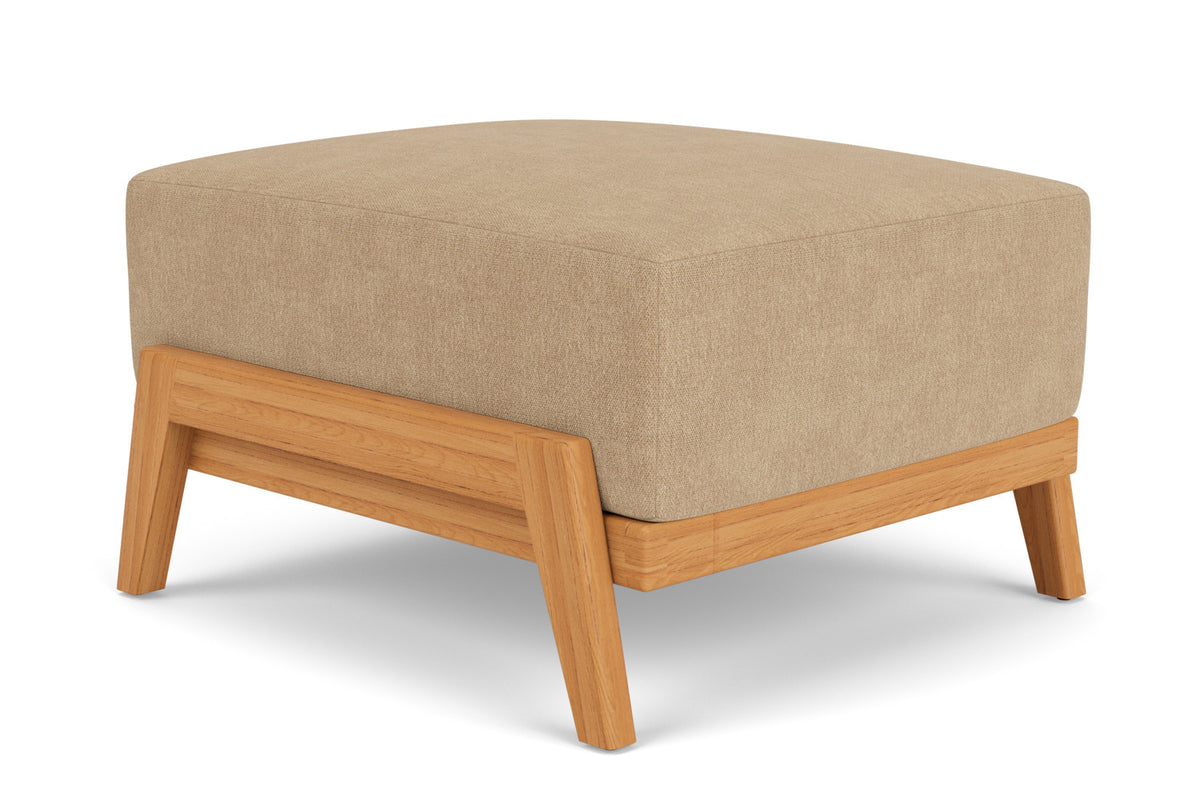 Lloyd Flanders Alpine Ottoman with Hayden Sand fabric, view 6