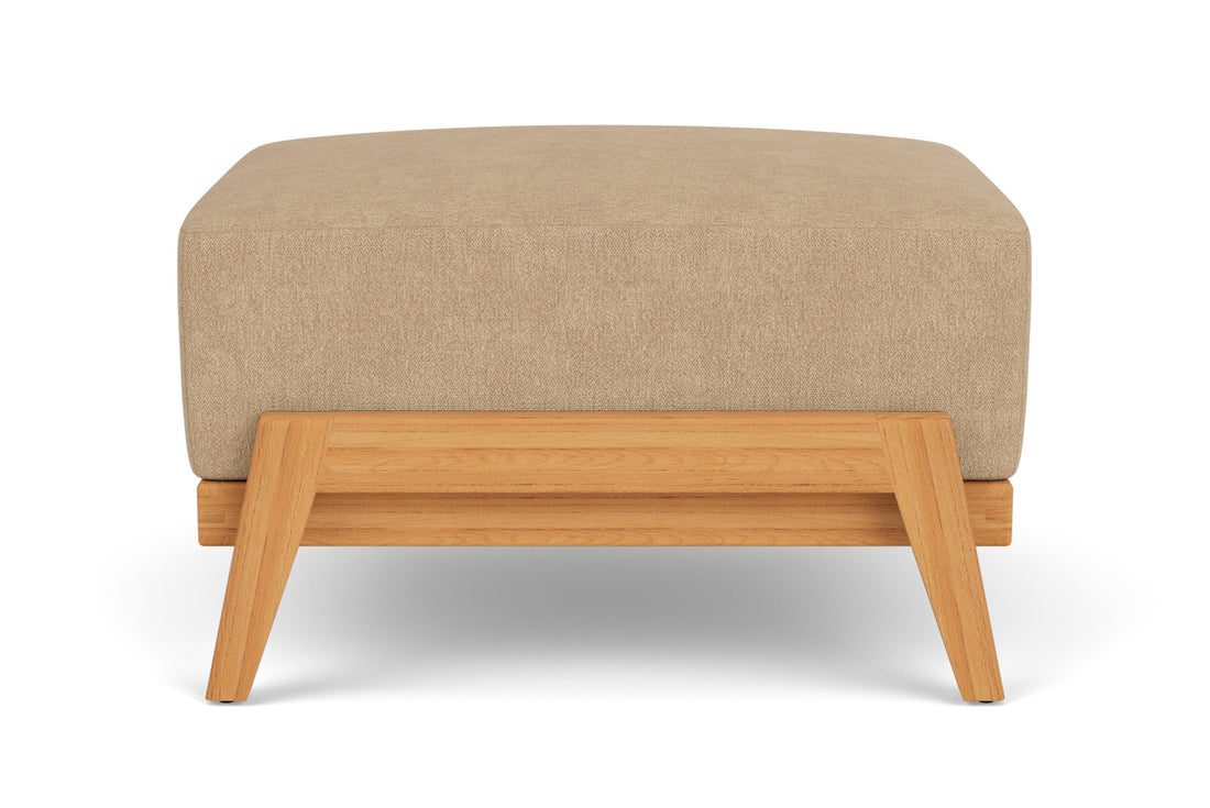 Lloyd Flanders Alpine Ottoman with Hayden Sand fabric
