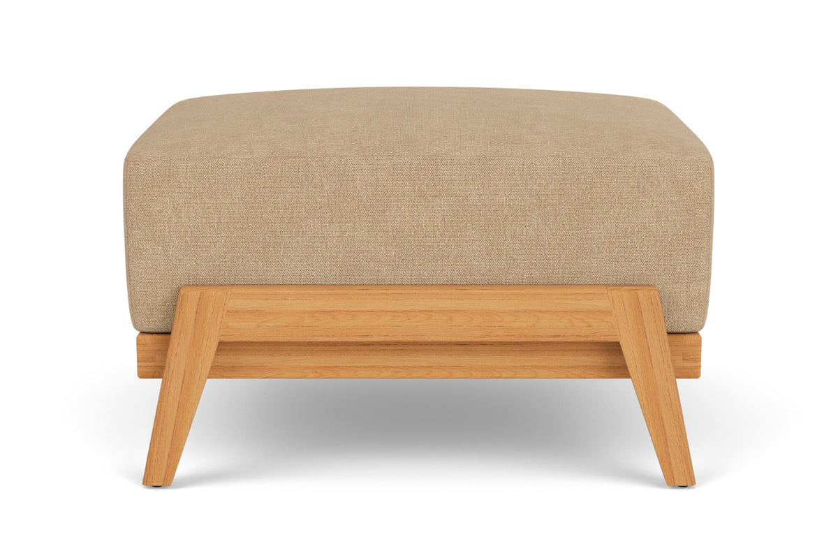 Lloyd Flanders Alpine Ottoman with Hayden Sand fabric