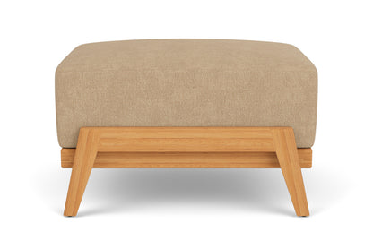 Lloyd Flanders Alpine Ottoman with Hayden Sand fabric