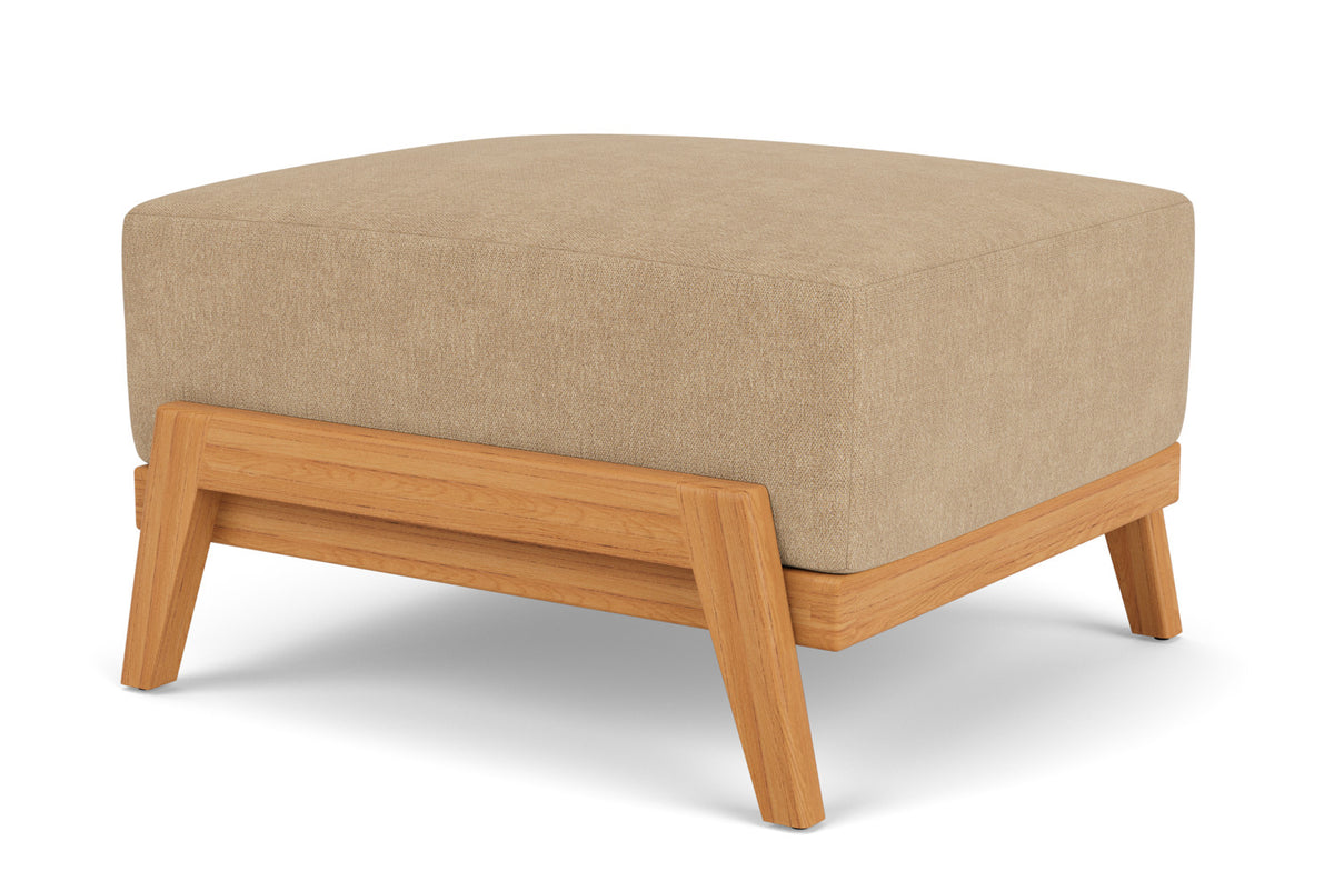 Lloyd Flanders Alpine Ottoman with Hayden Sand fabric, view 10