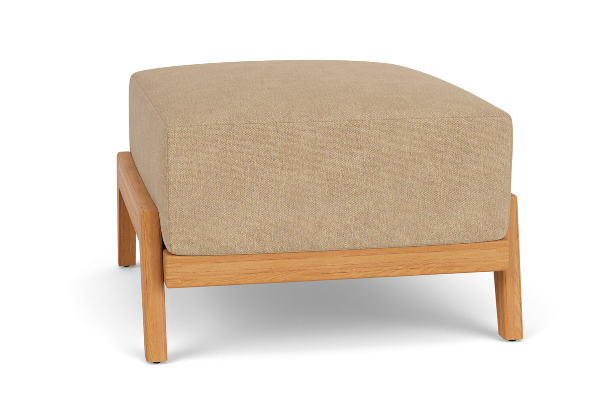 Lloyd Flanders Alpine Ottoman with Hayden Sand fabric, view 9
