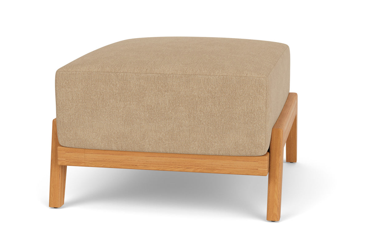Lloyd Flanders Alpine Ottoman with Hayden Sand fabric, view 4
