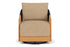 Lloyd Flanders Alpine Swivel Lounge Chair with Hayden Sand fabric