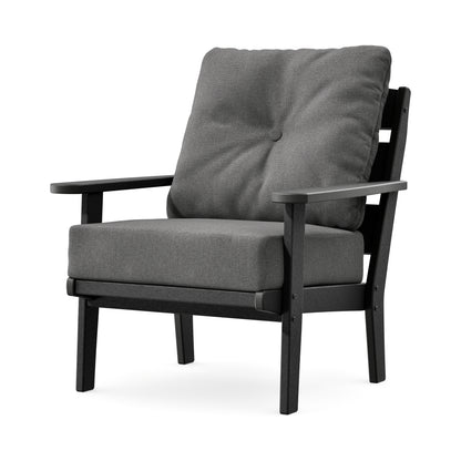 POLYWOOD Lakeside Deep Seating Chair in Black / Ash Charcoal