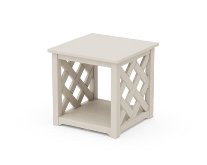 POLYWOOD Wovendale Accent Table in Sand
