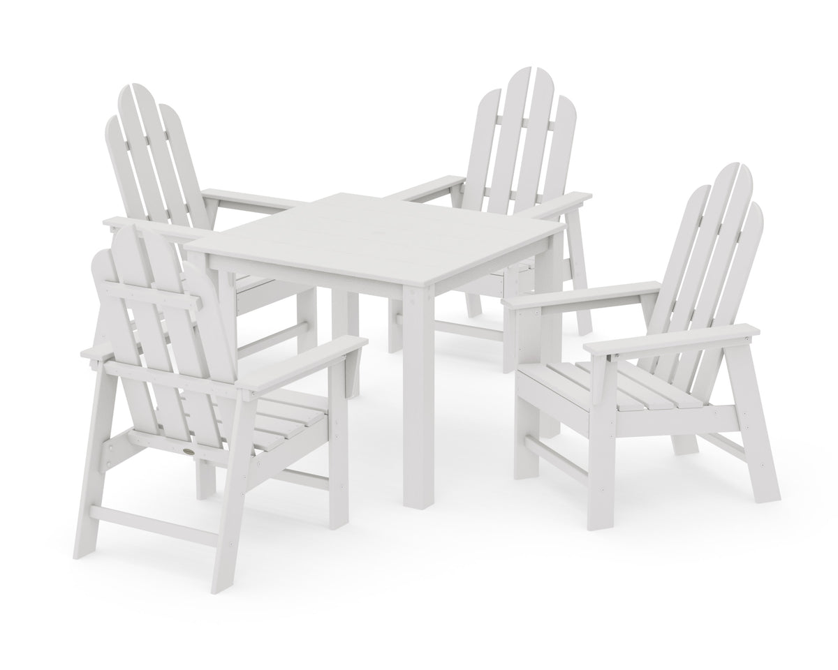 POLYWOOD Long Island 5-Piece Parsons Dining Set in Vintage White