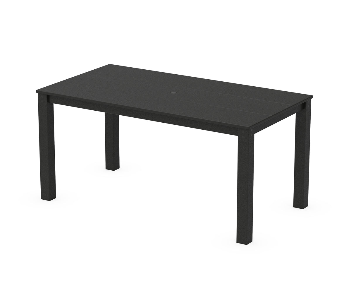 POLYWOOD Studio Parsons 34" X 64" Dining Table in Black