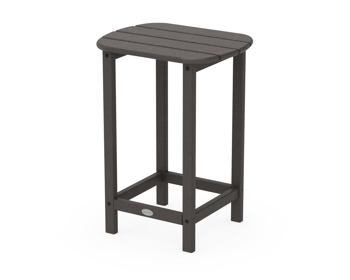 POLYWOOD South Beach 26" Counter Side Table in Vintage Coffee