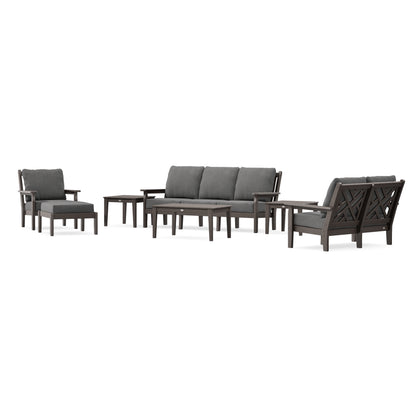 POLYWOOD Chippendale 7-Piece Deep Seating Set in Vintage Coffee