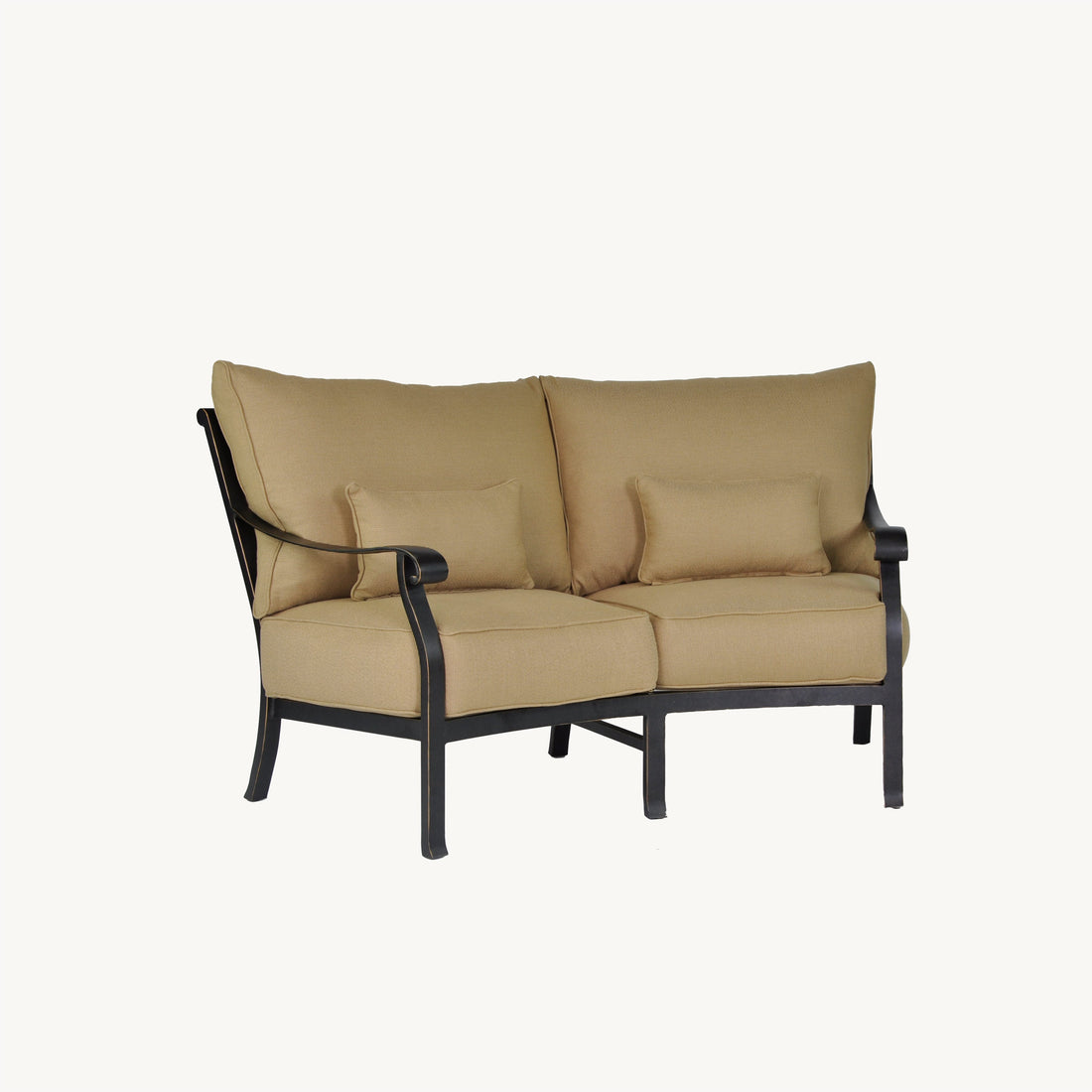 Castelle Madrid Cushioned Crescent Loveseat