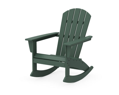 POLYWOOD Nautical Adirondack Rocking Chair in Green